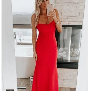 Lulu's Red Maxi Dress